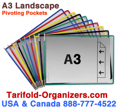 Tarifold Organizers Pivoting Pockets A3 